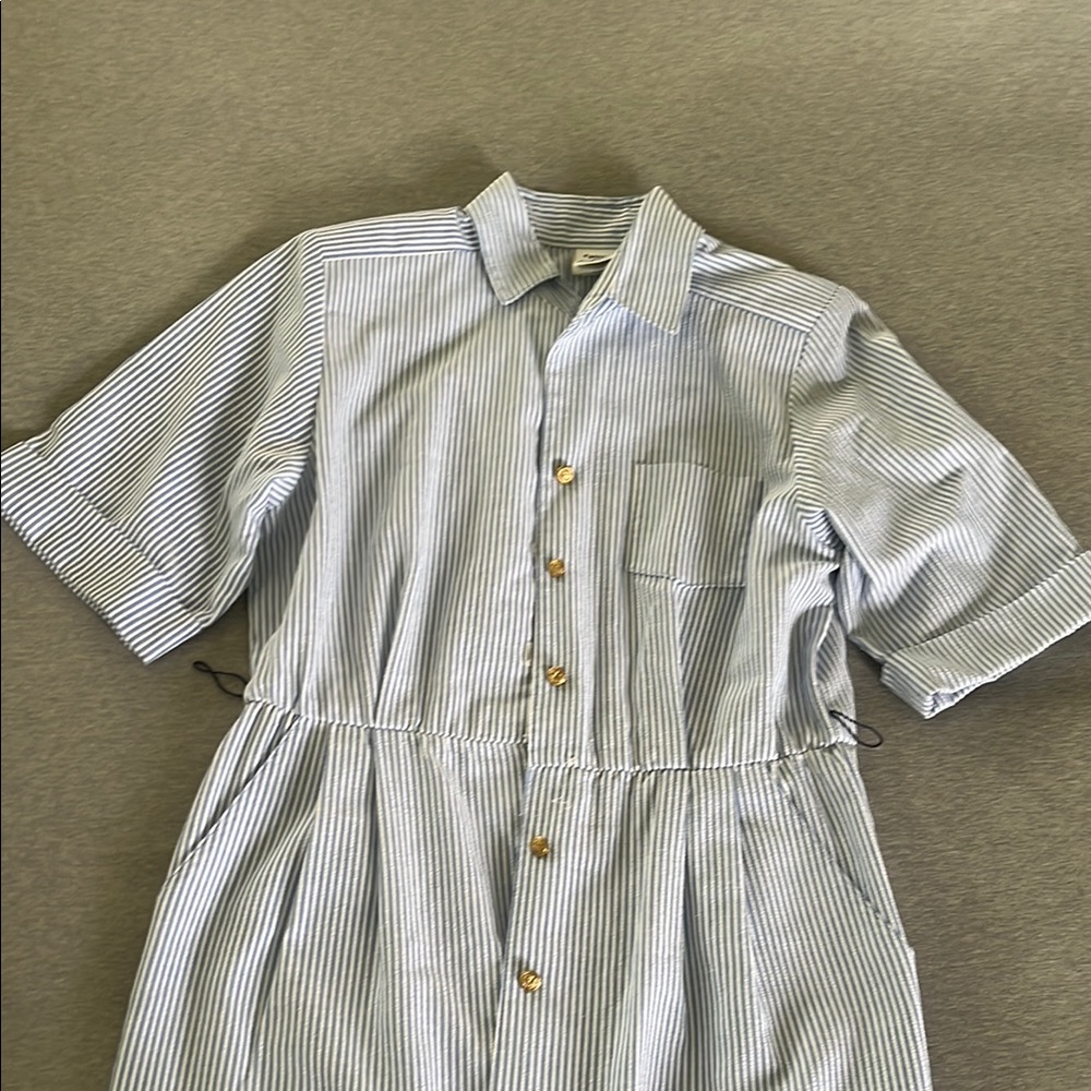 Seersucker Vintage Button-Up Dress Size 6